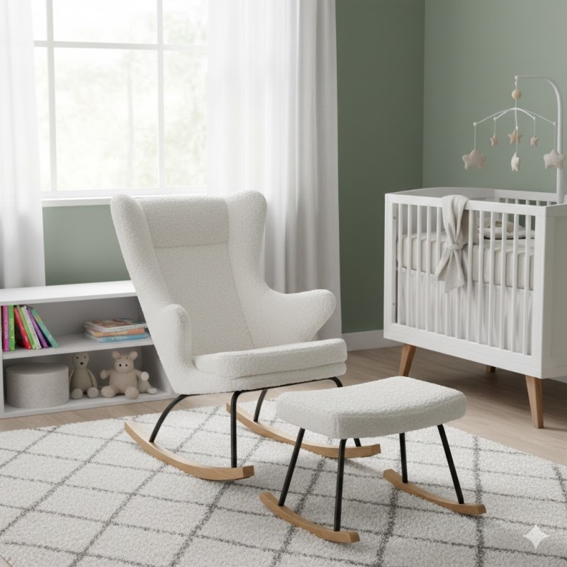 Biela podnožka k dojčiacemu kreslu Quax - limited